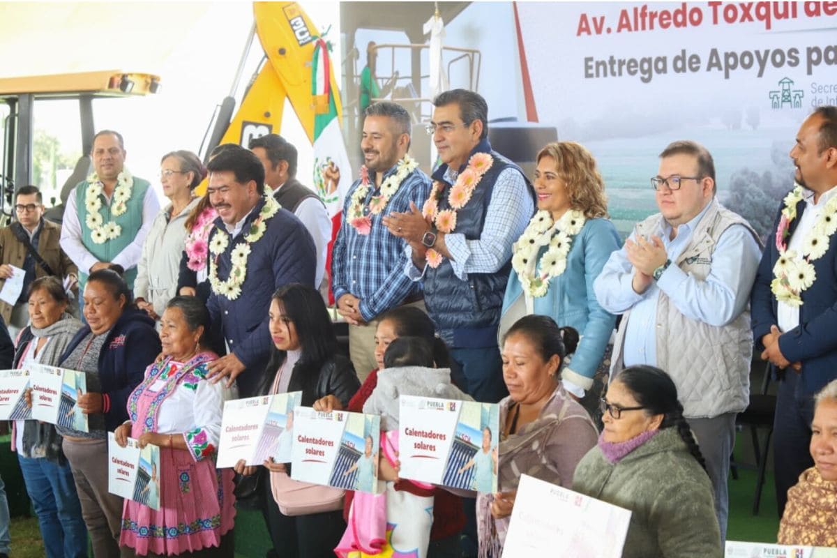 Sergio Salomón preside ampliación de carriles en la carretera Puebla-Canoa 1 Sergio Salomón amplicación Puebla-Canoa