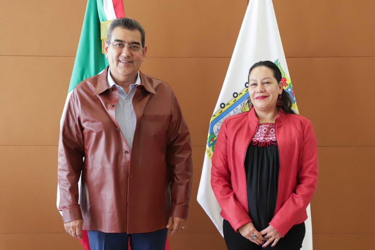 Secretaría de Medio Ambiente visita Puebla y se reúne con Sergio Salomón y Alejandro Armenta 1 María Luisa Albores y Sergio Salomón