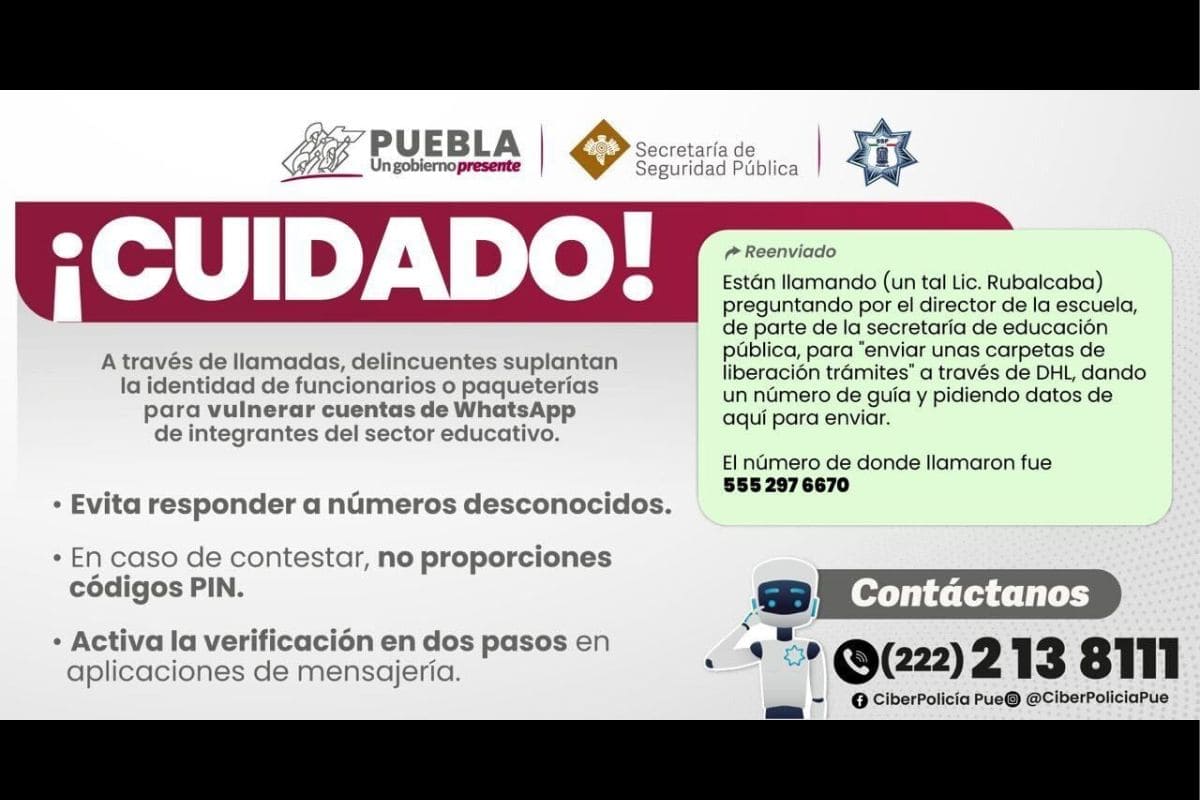 Alerta SSP sobre robo de cuentas WhatsApp a personal docente 1 SSP alerta robo cuenta WhatsApp
