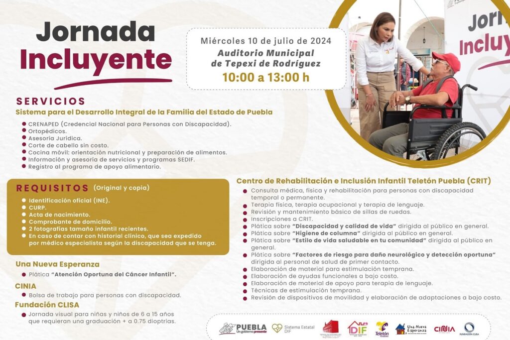 Alista SEDIF Jornada Incluyente en Tepexi de Rodríguez