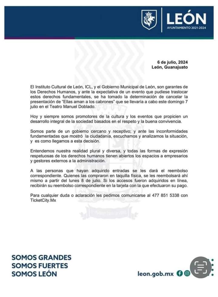 cancelan presentación de el temach en león