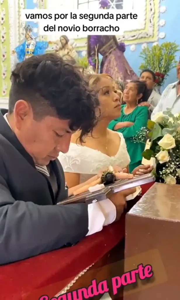 Novio que llegó borracho a su boda es poblano y se casó en La Resurrección: "Tenía compromisos que cumplir"