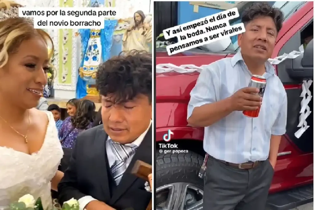 novio que llegó borracho a su boda