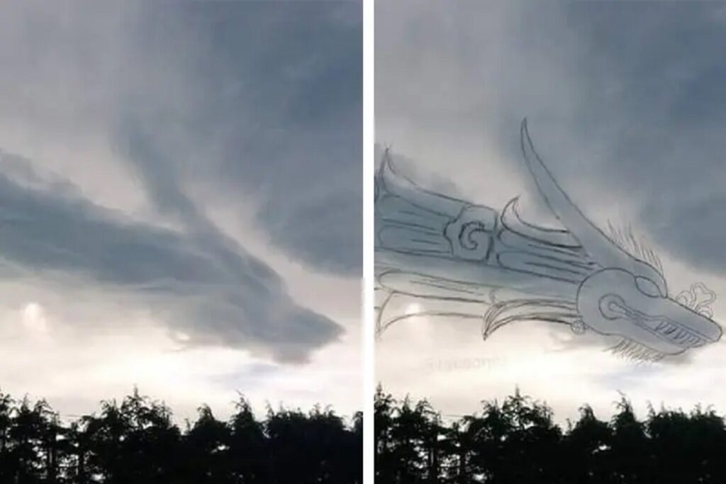 Nube con forma de Quetzalcóatl se viraliza ante la llegada de Beryl