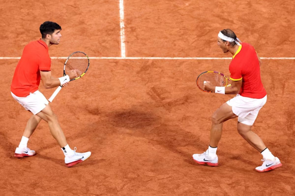 Carlos Alcaraz y Rafael Nadal vencen 7-6 y 6-4 a los argentinos González y Molteni 1 Rafael Nadal y Carlos Alcaraz primera victoria