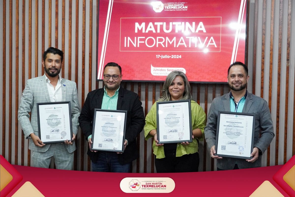 Texmelucan recibe certificaciones y reconocimiento nacional en mejora regulatoria 1 Texmelucan mejora regulatoria