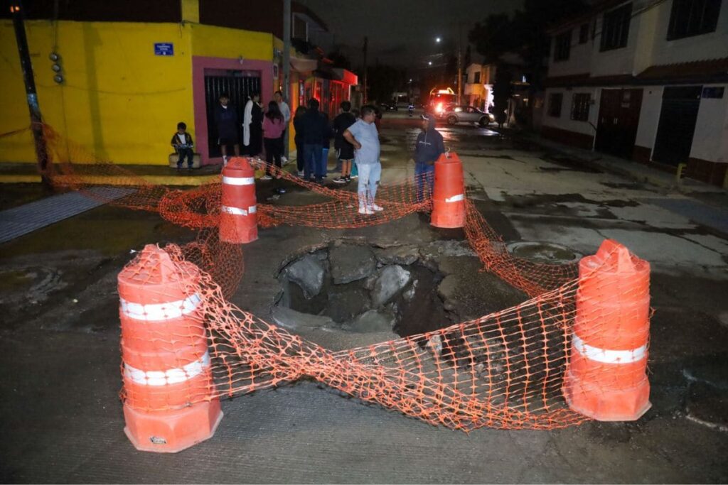zona con más socavones en Puebla
