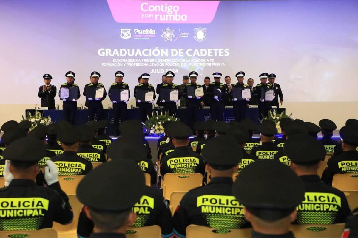 Secretaría de Seguridad Ciudadana se refuerza con la graduación de 69 nuevos policías 1 graduación policías de Puebla