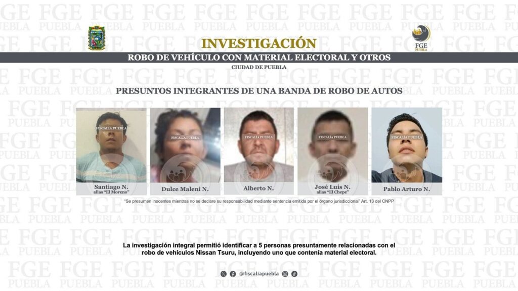 Detienen a El Moreno que robo Tsuru con boletas en Puebla descartan delito electoral