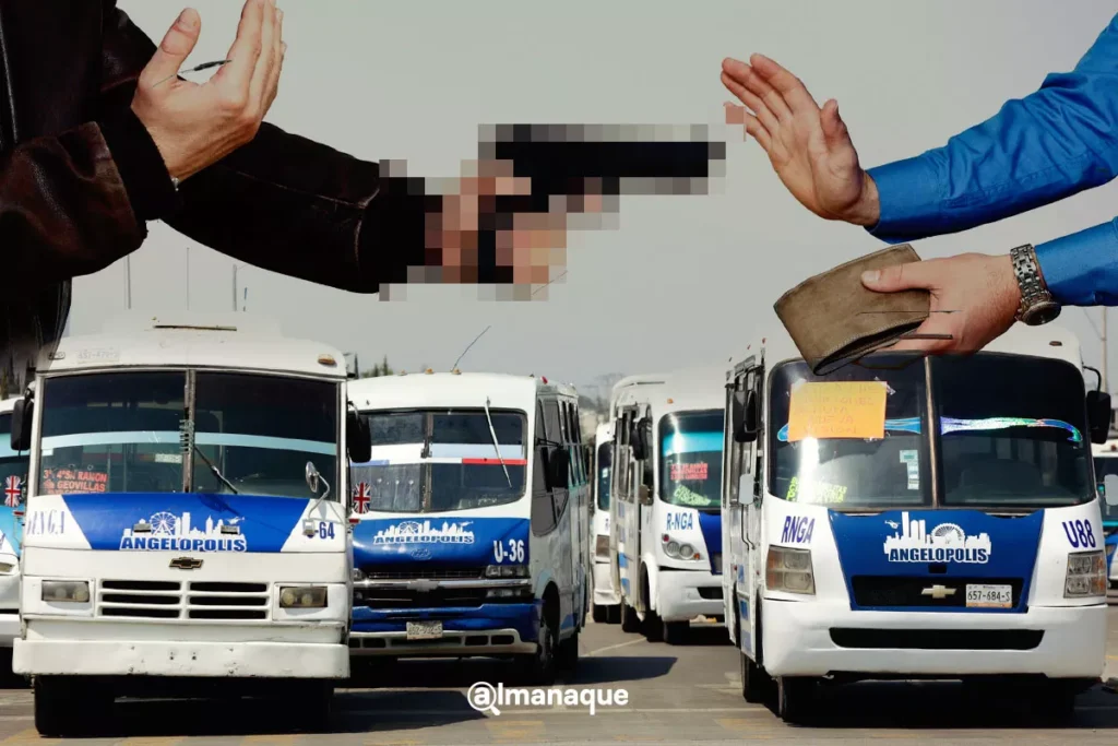 Registra ciudad de Puebla 82 robos a transporte publico al mes en 2024