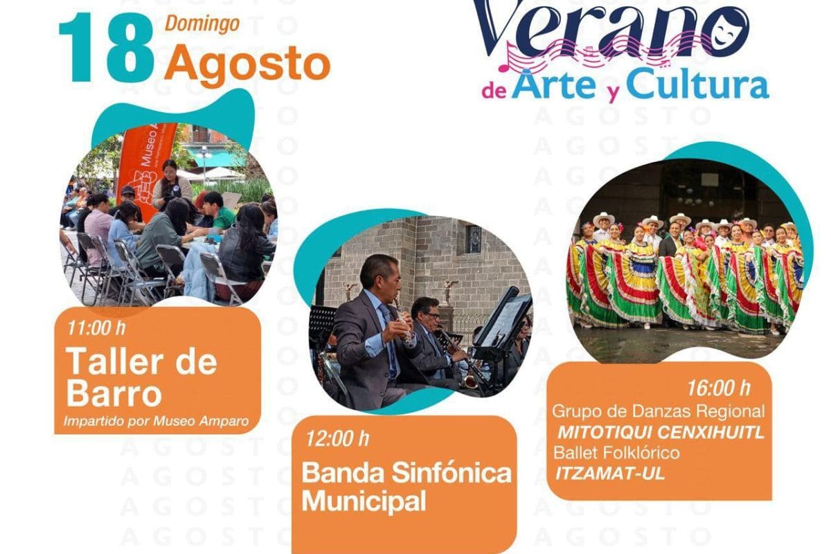 Cuento, cine, música y más en la agenda cultural del ayuntamiento de Puebla 1 ayuntamiento de Puebla actividades agosto