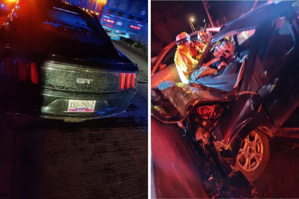 choque en la México-Puebla familia herida