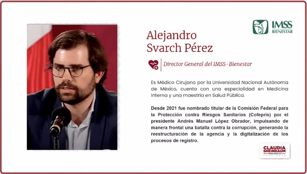 claudia sheinbaum alejandro svarch imss bienestar