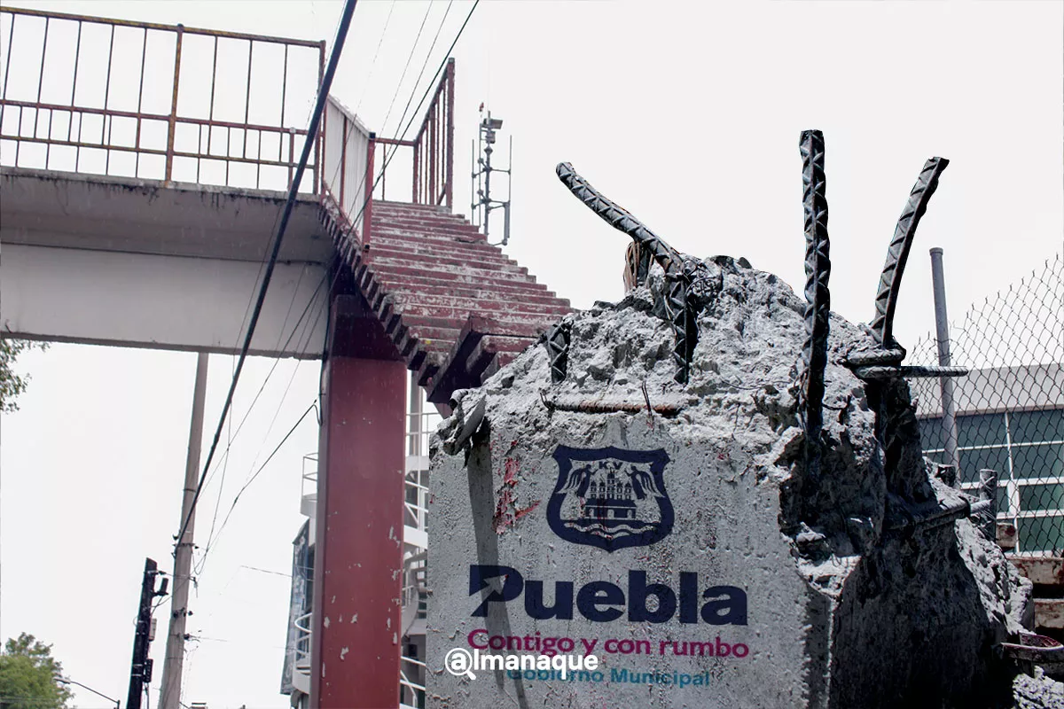 Estos son los puentes peatonales que ha retirado el Ayuntamiento de Puebla 1 portrada Estos son los puentes que ha retirado el Ayuntamiento de Puebla