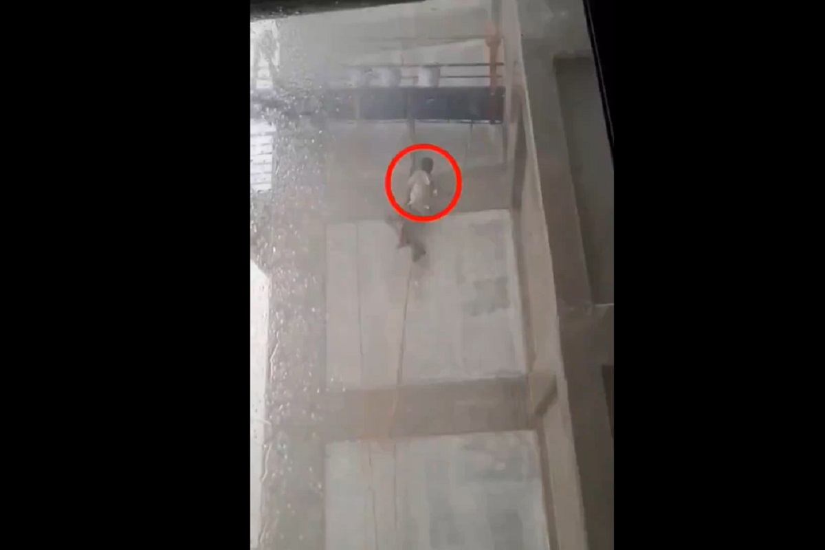 De miedo: Trabajador queda colgado en edificio de Lomas de Angelópolis por intensa lluvia 1 De miedo: Trabajador quedó colgado en edificio de Lomas de Angelópolis por intensa lluvia