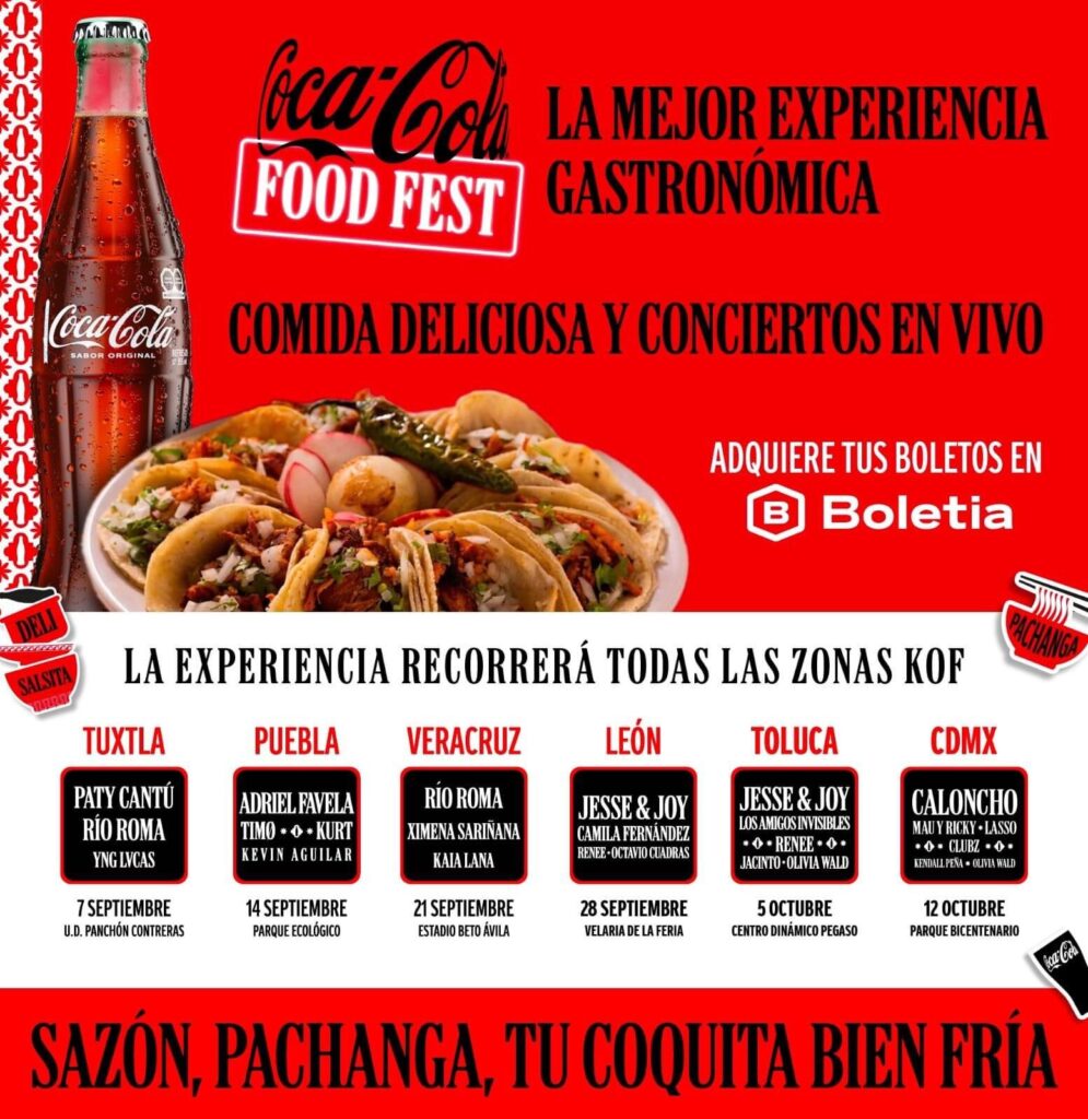Parque Ecológico será sede del Coca-Cola Food Fest 2024 en Puebla, ¿Qué artistas se presentarán? 2 El Parque Ecológico de Puebla será la sede del Coca Cola Food Fest 2024