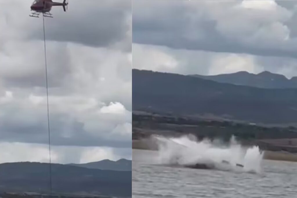 Se desploma helicóptero en presa de Chihuahua, hay dos desaparecidos