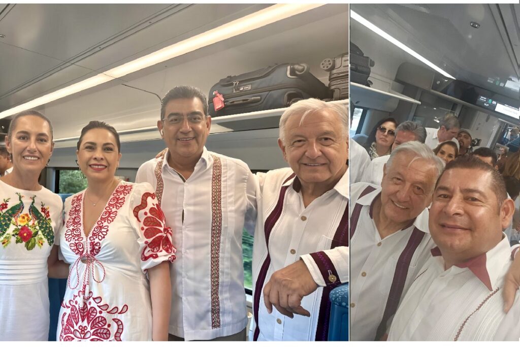 Sergio Salomón y Armenta asisten a inauguración del Tren Maya