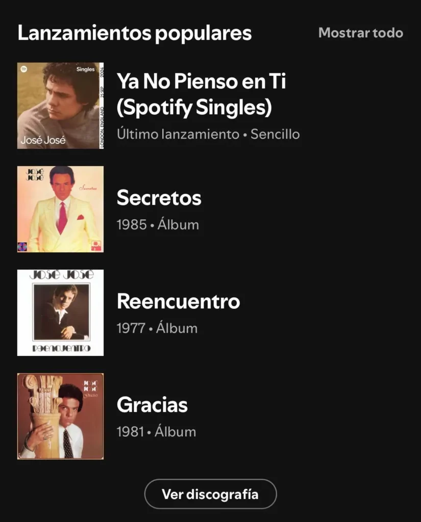 Spotify lanza canción inédita de José José a cinco años de su muerte