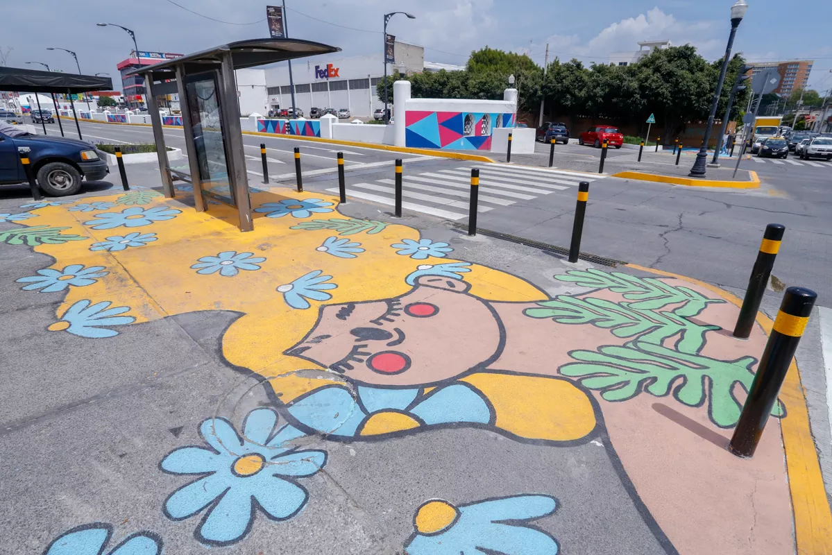 FOTOS | ¿Qué es la Vereda Florida, propuesta para ordenar espacios públicos en Puebla? 1 bulevard Atlixco calles Bloomberg Philanthropies 4