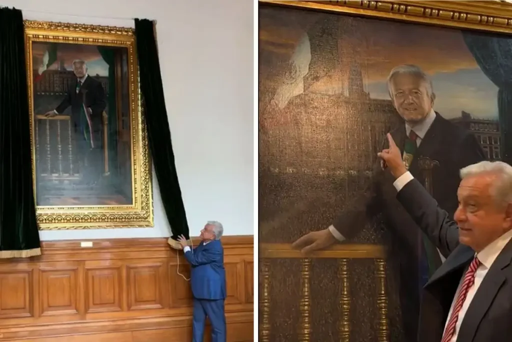 Este es el retrato de López Obrador que estará en Palacio Nacional