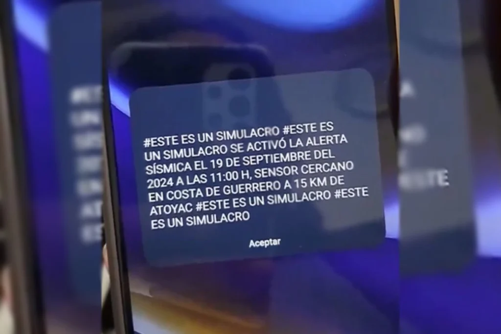 alerta sísmica Simulacro Nacional 2024