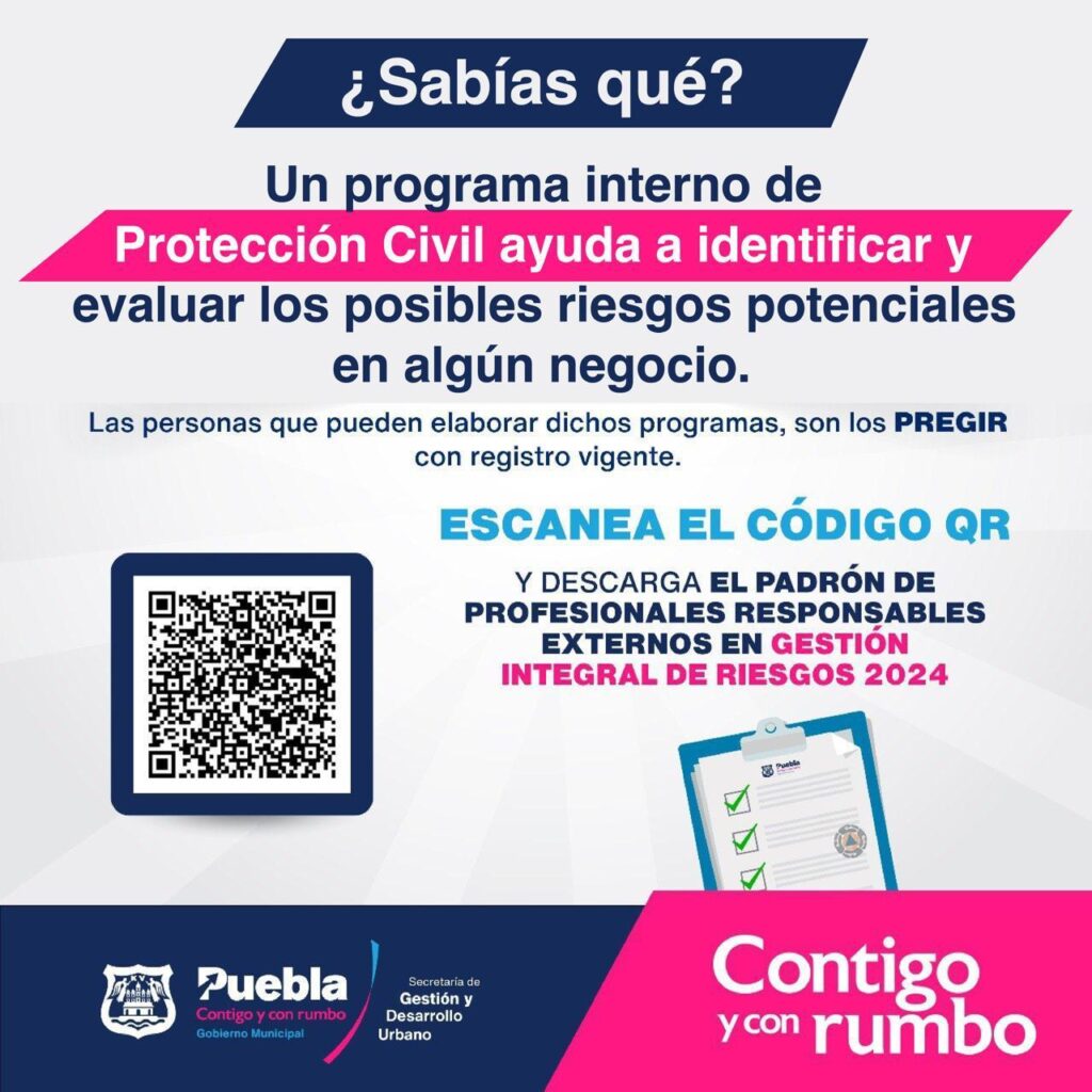 Ayuntamiento de Puebla promueve programa interno de Protección Civil