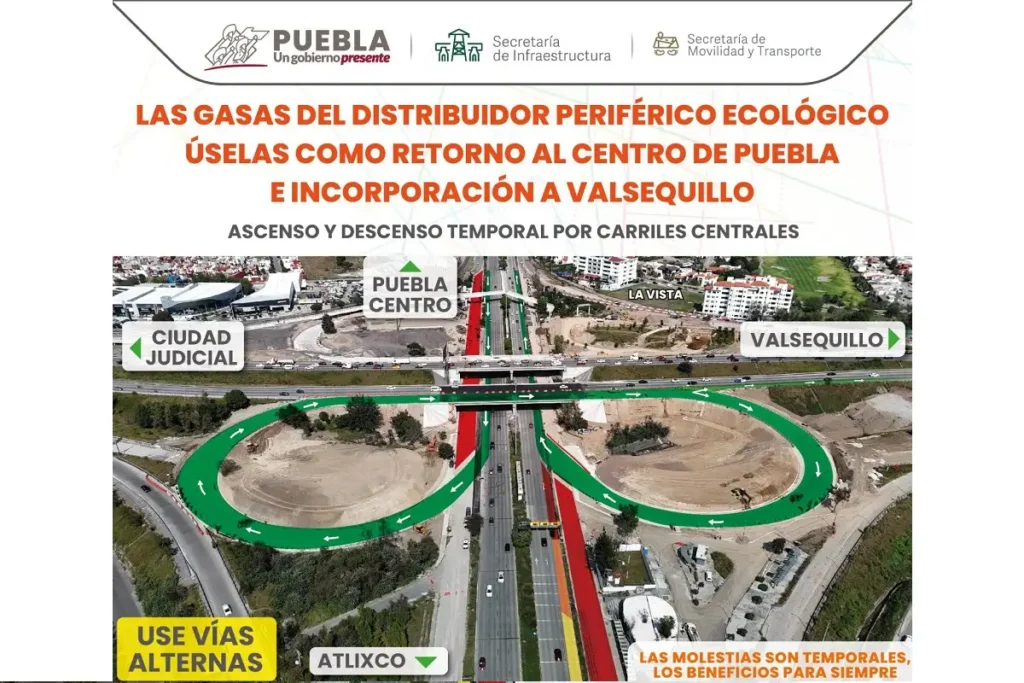 Cierran vuelta a la izquierda en la Vía Atlixcáyotl y La Vista