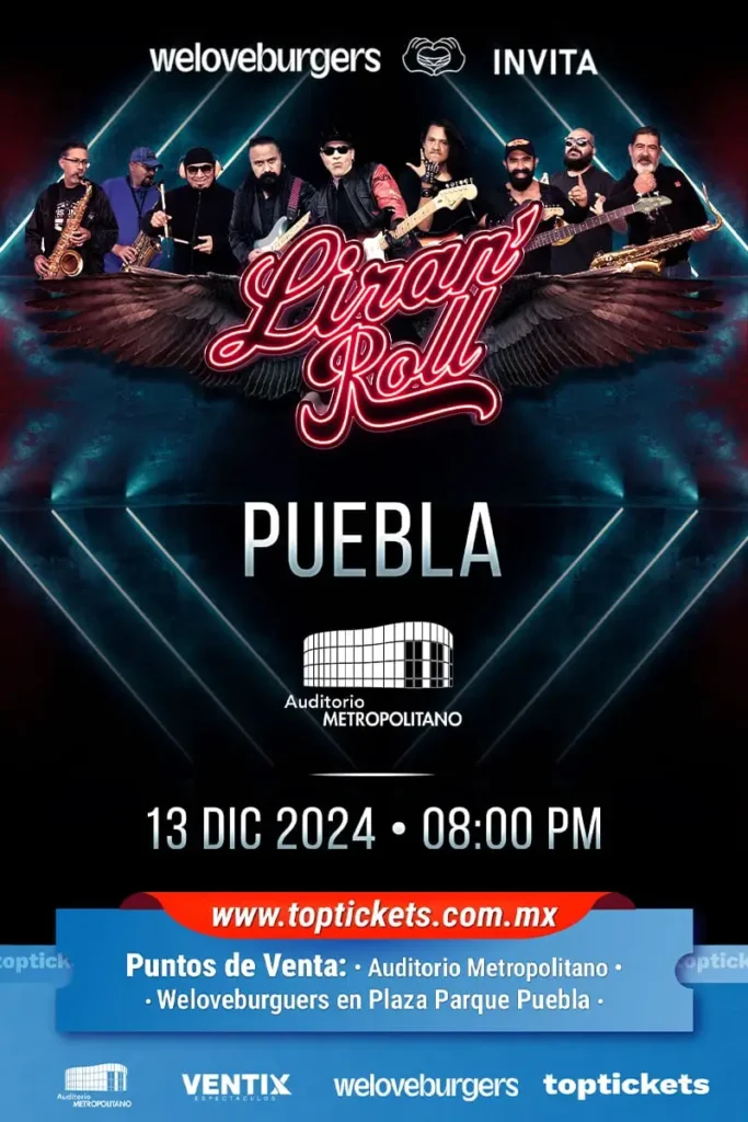 Confirman concierto de Liran Roll en Puebla Fecha y lugar 