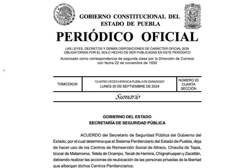 Estas son las siete cárceles municipales que cerrarán en Puebla por recomendación de la CNDH