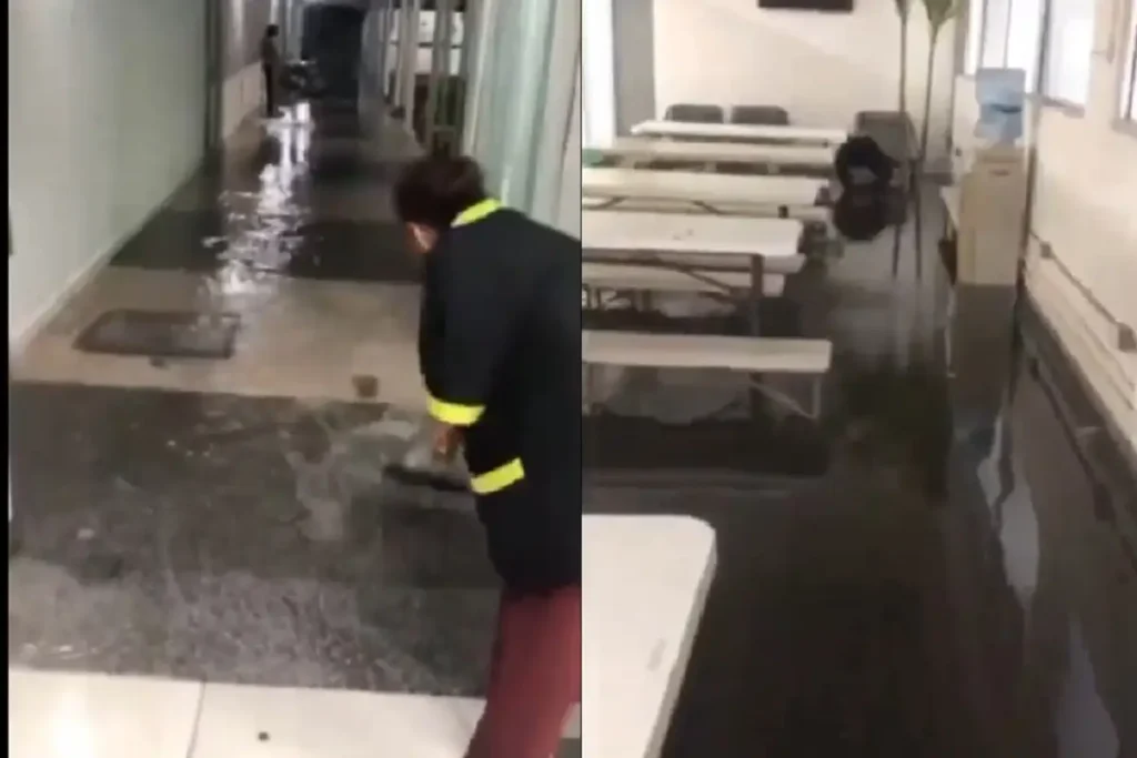 Lluvia deja inundados el Hospital de la Mujer y el del Sur de Puebla