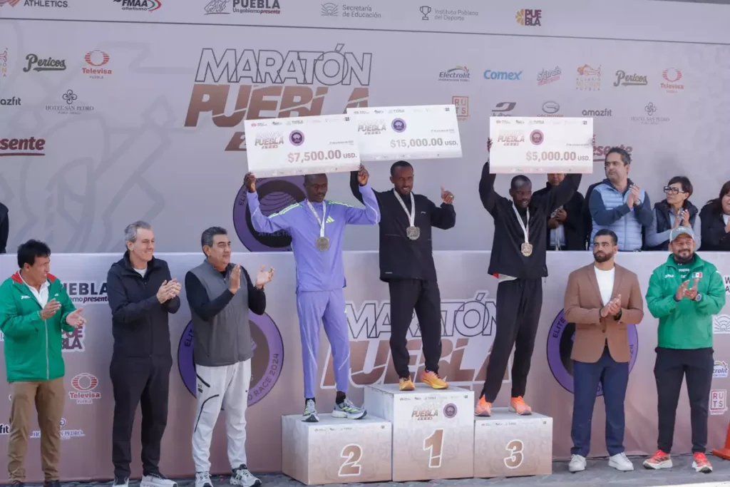 Quiénes fueron los ganadores del maratón Puebla 2024