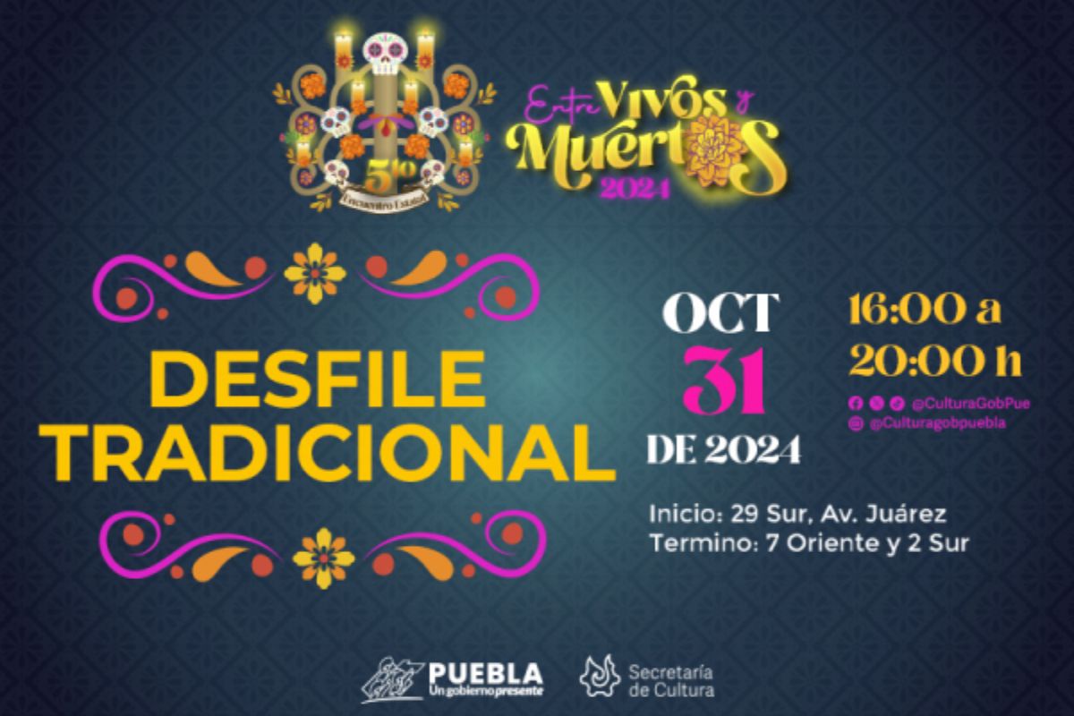 Ruta y cierres viales por el Desfile de Catrinas en Puebla del 31 de octubre 1 Ruta y cierres viales por el Desfile de Catrinas en Puebla del 31 de octubre