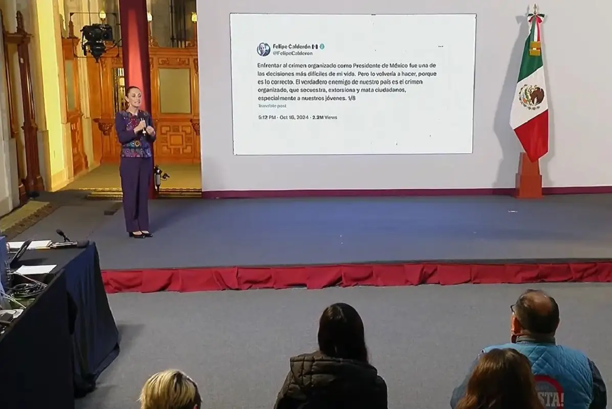 Sheinbaum explota contra Felipe Calderón tras sentencia de García Luna: “Debería disculparse” 1 Sheinbaum explota contra Felipe Calderón tras sentencia de García Luna: “Debería disculparse”