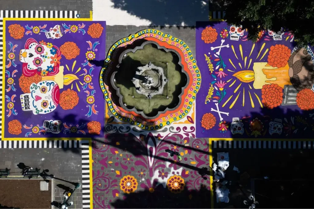 Alfombra monumental por Día de Muertos en el zócalo de Puebla: lo que debes saber