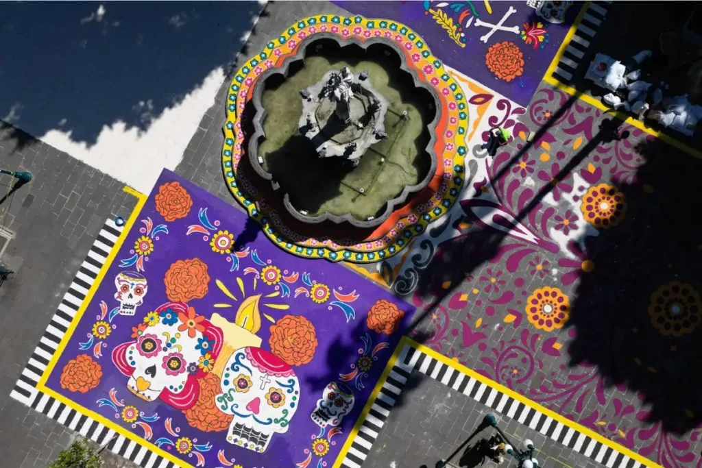 Alfombra monumental por Día de Muertos en el zócalo de Puebla: Lo que debes saber 5 alfombra monumental por dia de muertos en puebla 4