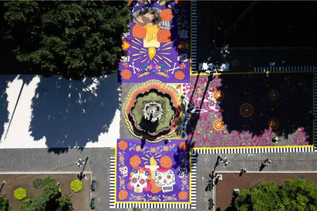 Alfombra monumental por Día de Muertos en el zócalo de Puebla: Lo que debes saber 6 alfombra monumental por dia de muertos en puebla 5