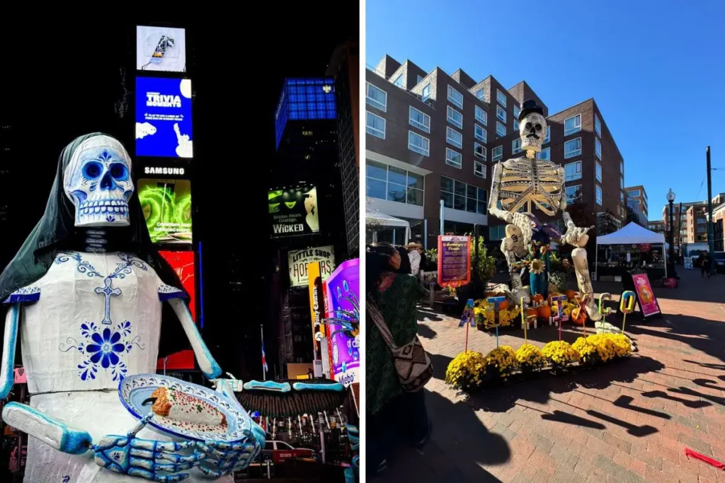 catrinas monumentales llegan a Times Square y Harvard