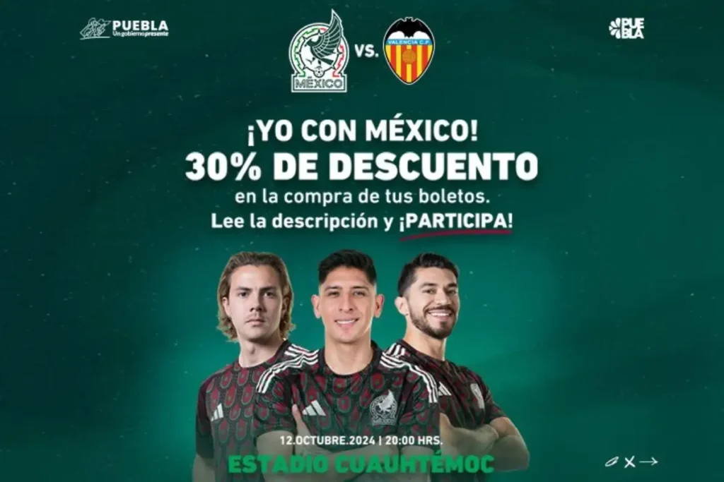 Así puedes adquirir boletos para el México vs Valencia al 30% de descuento