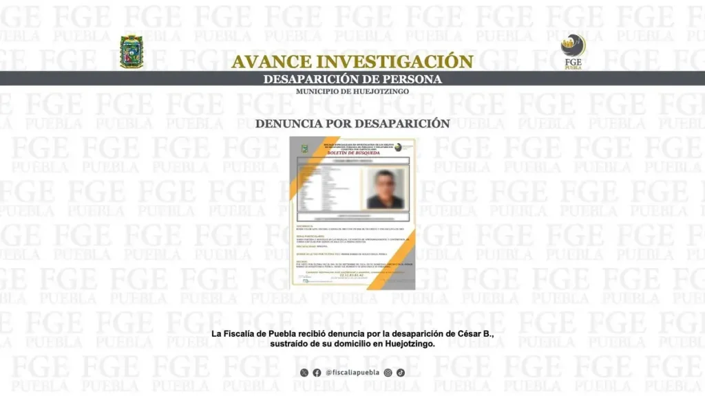 Fiscalía de Puebla cateó tres inmuebles en Huejotzingo 