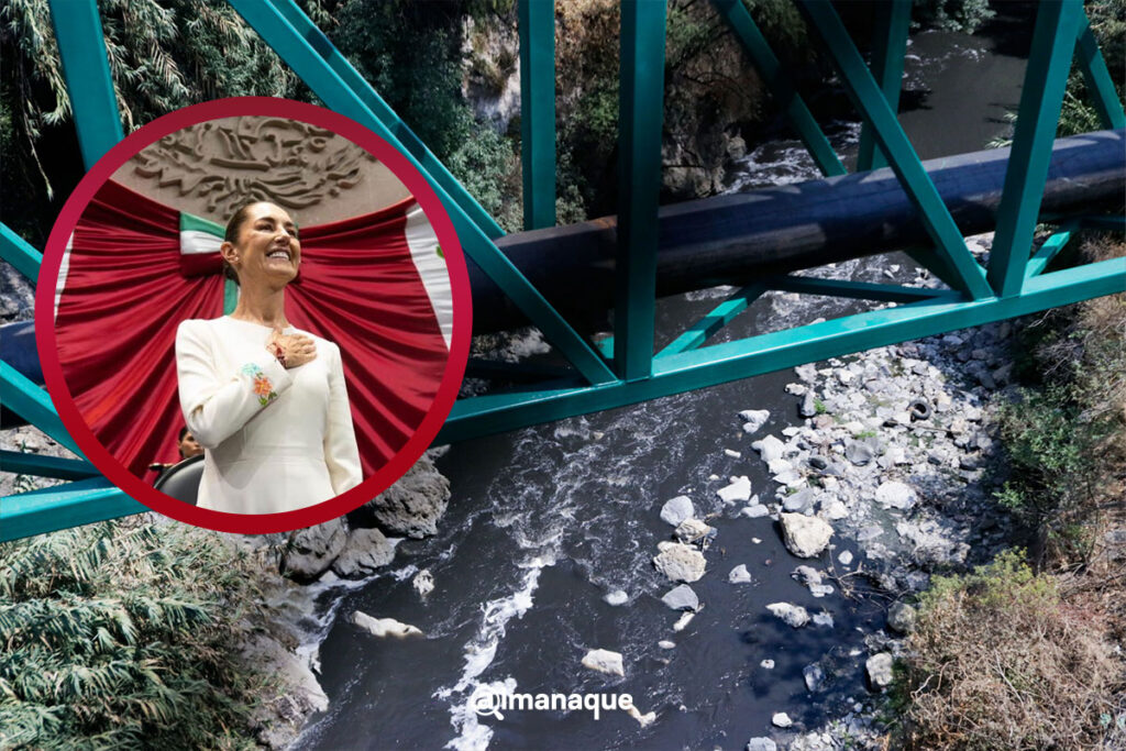 Promete Sheinbaum saneamiento del río Atoyac