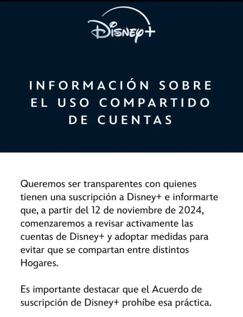 A partir de hoy, Disney Plus prohibirá compartir cuentas fuera del hogar