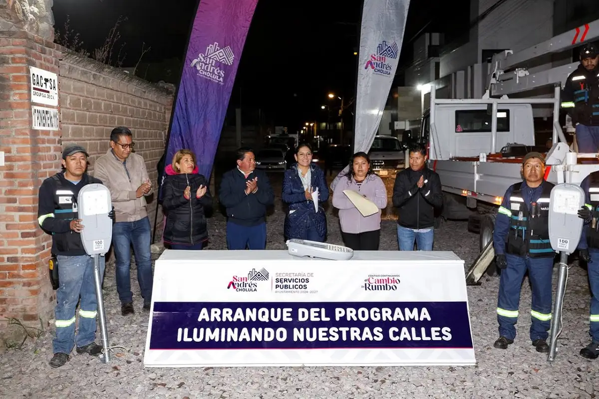 Mejora Lupita Cuautle Torres alumbrado público en San Andrés Cholula 1 Mejora Lupita Cuautle Torres alumbrado público en San Andrés Cholula