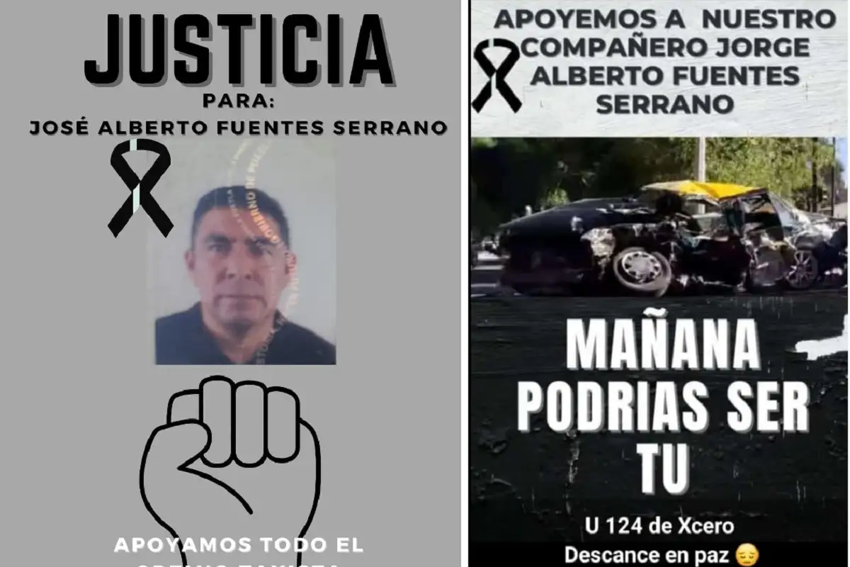 Piden justicia para Alberto Fuentes, el taxista que murió en choque con una patrulla de Puebla 1 Piden justicia para Alberto Fuentes, el taxista que murió en choque con una patrulla de Puebla