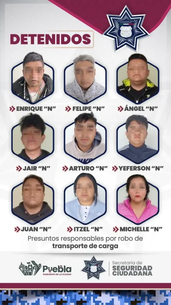 Policía de la Ciudad detiene a presuntos integrantes de una banda dedicada al robo de transporte de carga