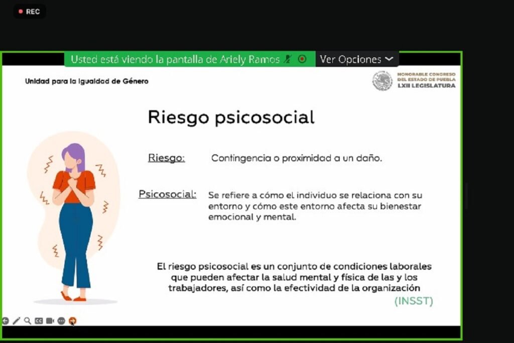 Realiza Congreso del Estado, charla virtual sobre transversalidad de los riesgos psicosociales