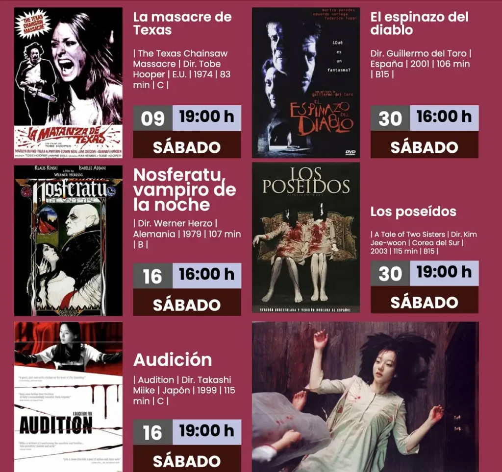 Estas películas habrá en el ciclo de cine de terror de la Cinemateca Luis Buñuel