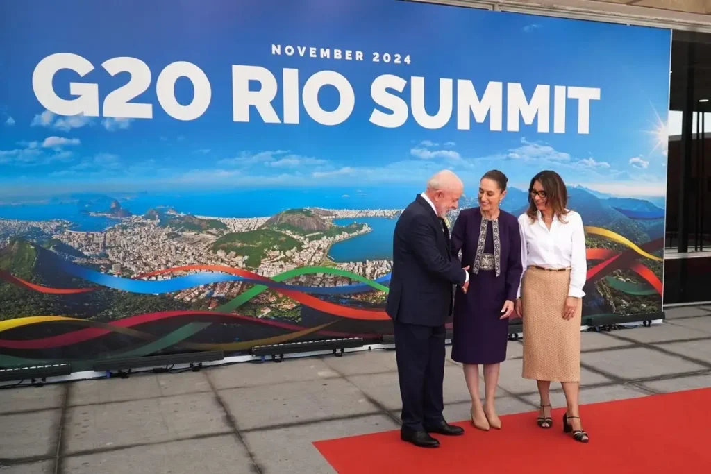 Sheinbaum llega a cumbre del G20 en Brasil y presume foto con Lula da Silva
