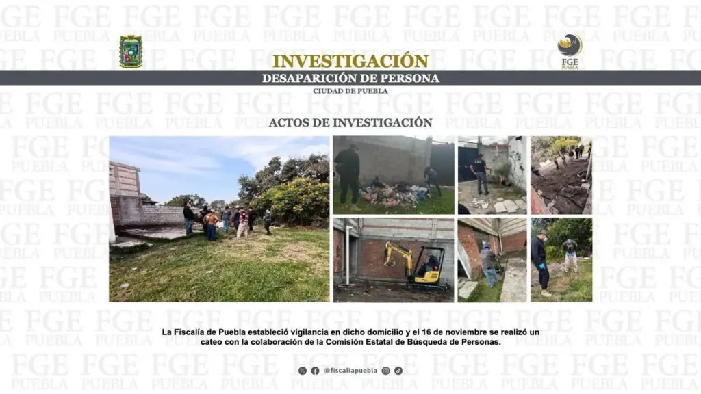 Encuentran cuatro cuerpos en fosa clandestina en Puebla: FGE