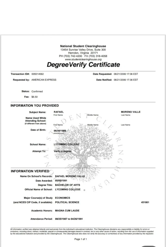 El falso doctorado de Moreno Valle Rosas. Una investigación documental